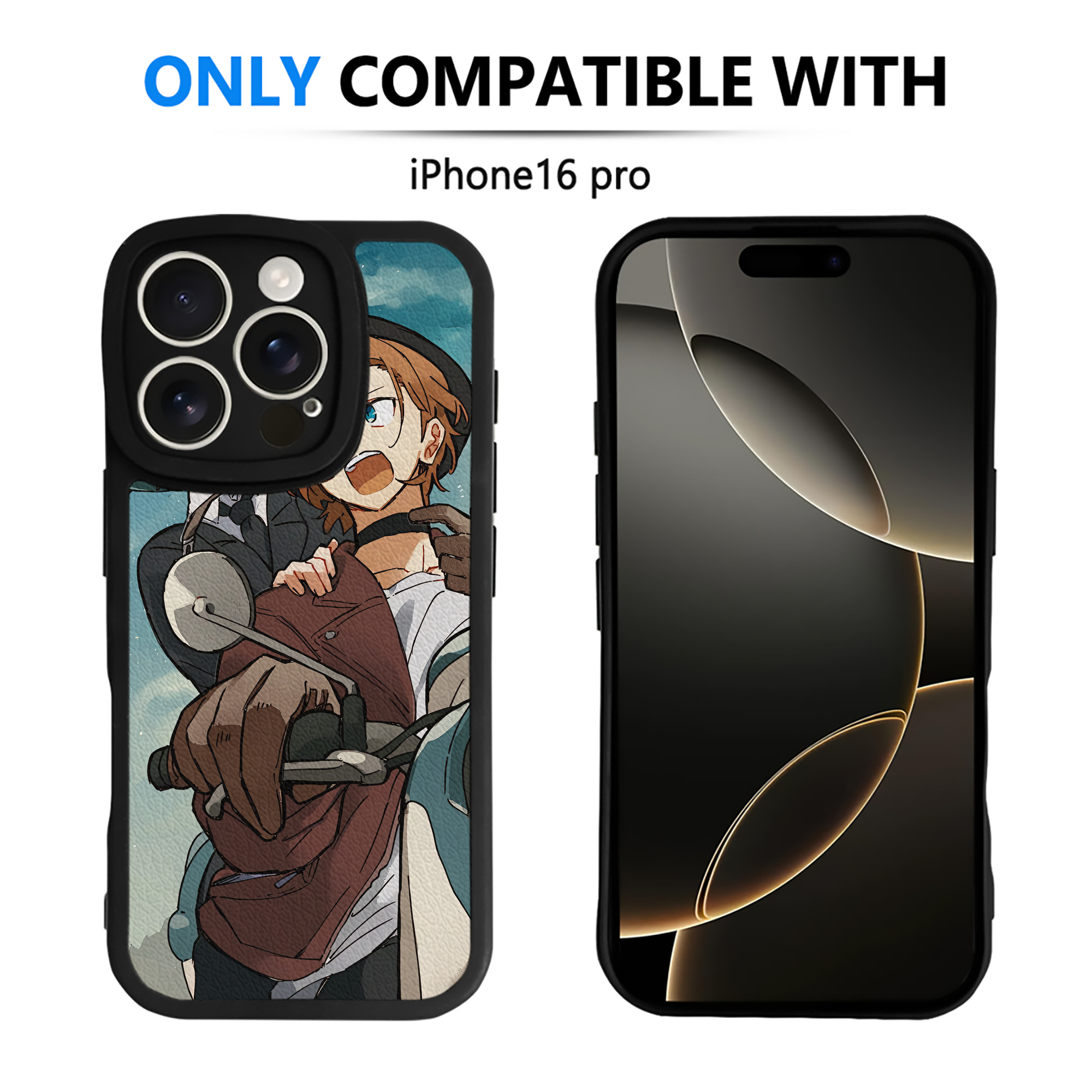 （画像用） 文豪ストレイドッグス Bungo Stray Dogs 【iPhone 16シリーズ対応】シリコンスマホケース（レザー調） 材質：シリコン